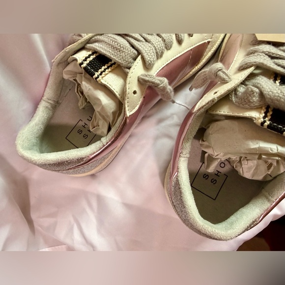 Shu Shop Women’s Sneakers Size 6.5 Pink Metallic Star NWT Boutique Shoes - Picture 5 of 5